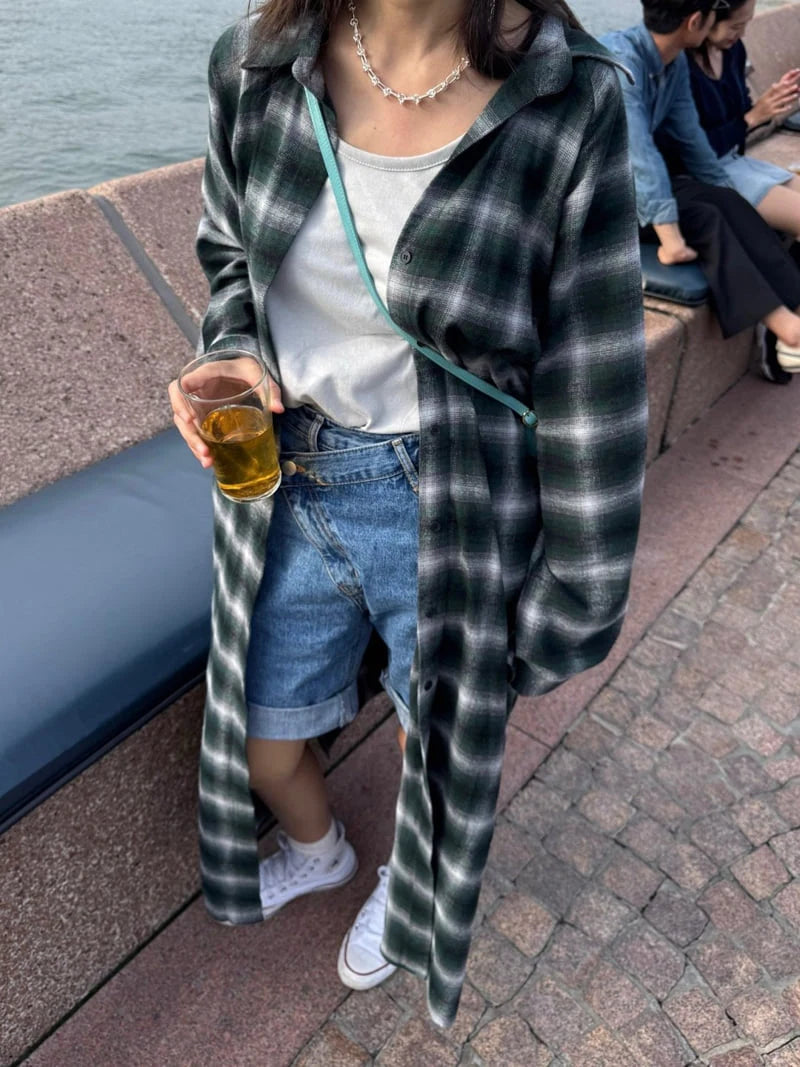 Check Maxi Shirt