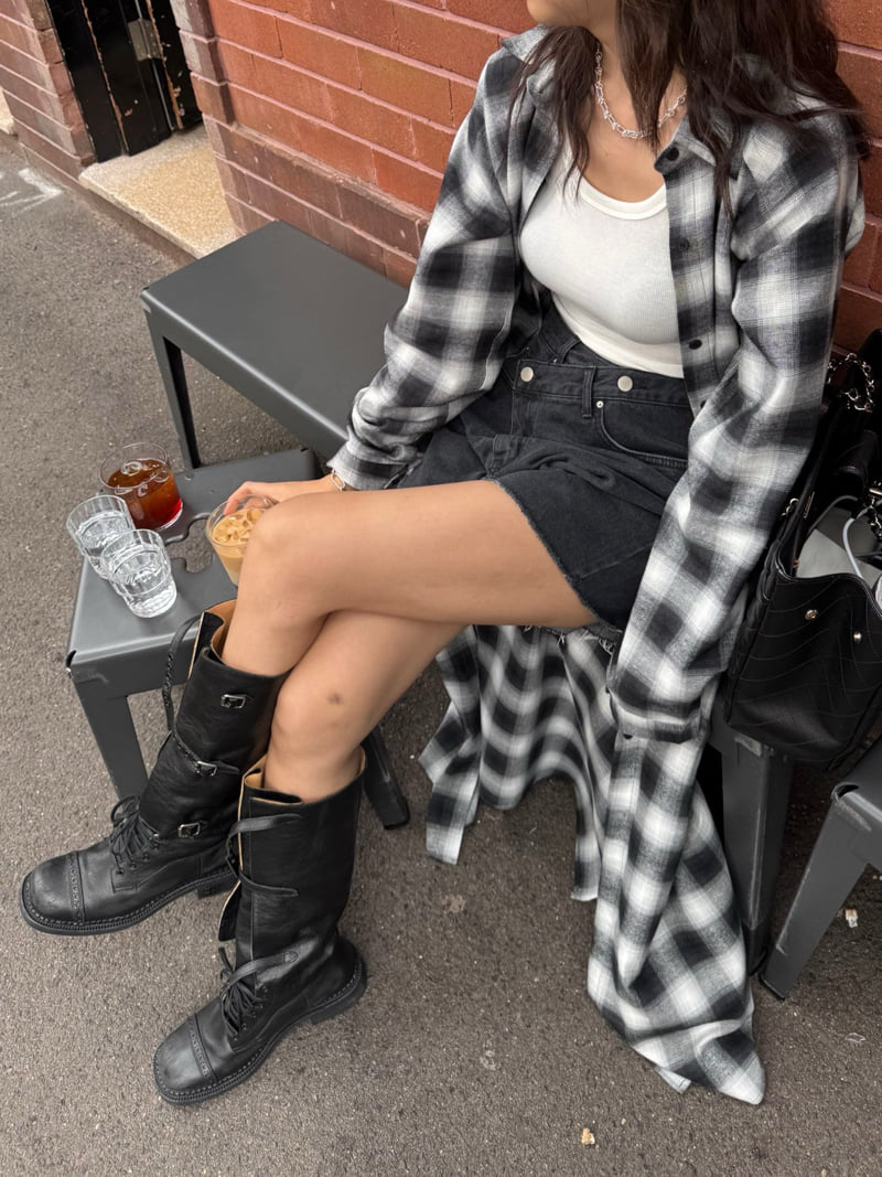 Check Maxi Shirt