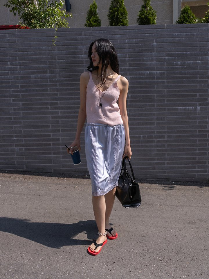 Two-Way Linen Bouclé Sleeveless Top