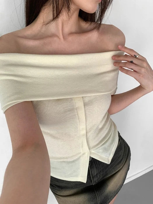 Banana Off-Shoulder Tee