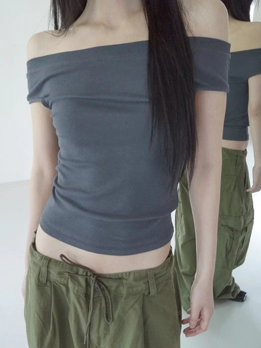 Moss Off Shoulder Top