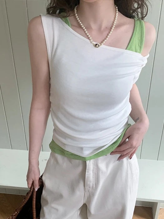 Diagonal Off-Shoulder Tee