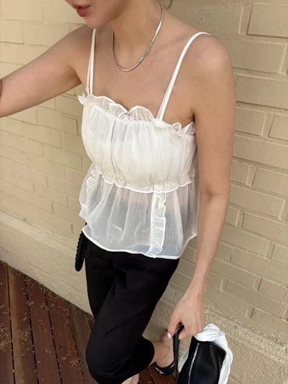 Tir Frill Blouse Women's Top in Tencel Fabric