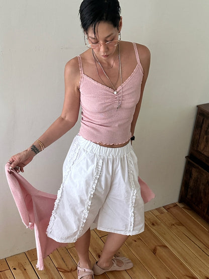 Pleated Sleeveless Set