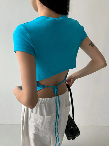 Back Open Strap Tee