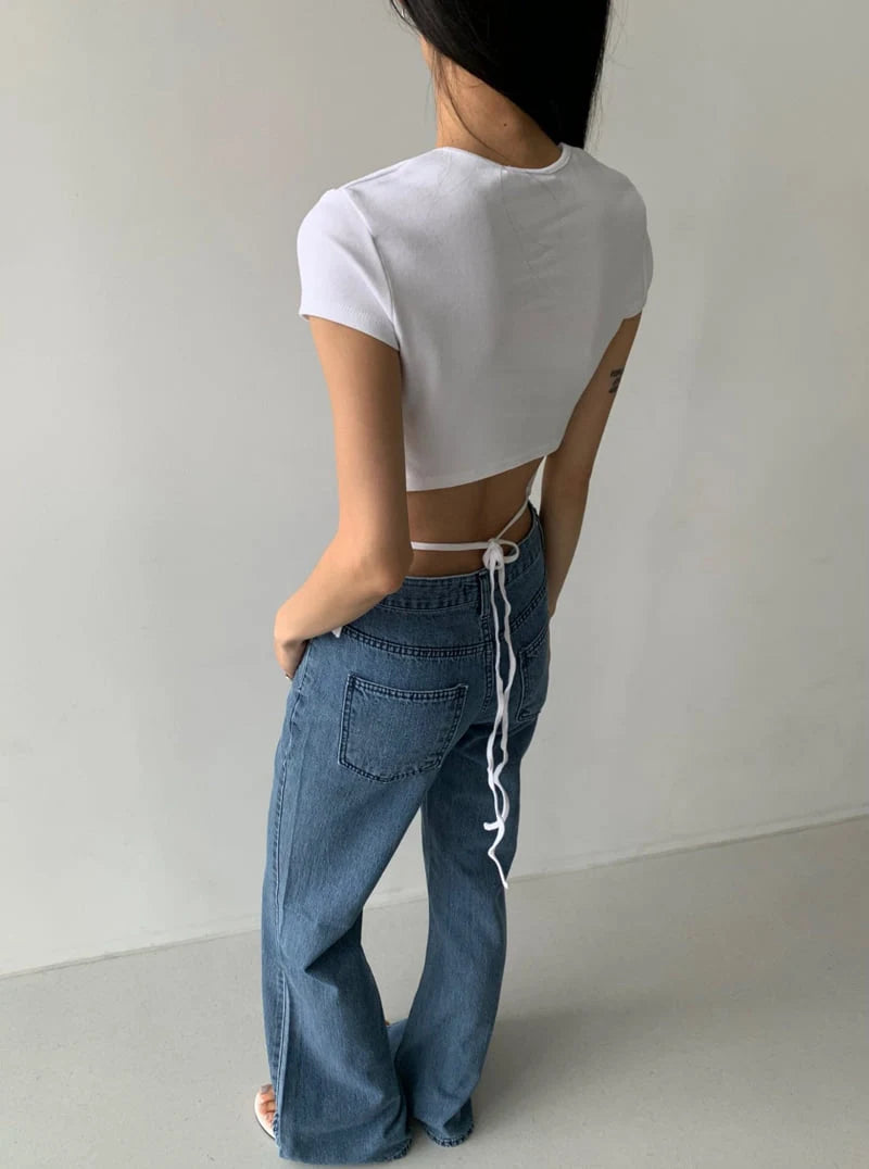 Back Open Strap Tee