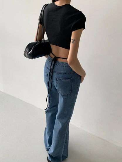 Back Open Strap Tee