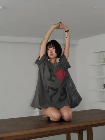 Pigment Love One-Shoulder Tee