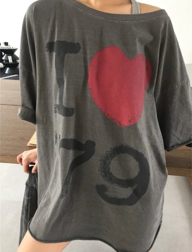 Pigment Love One-Shoulder Tee