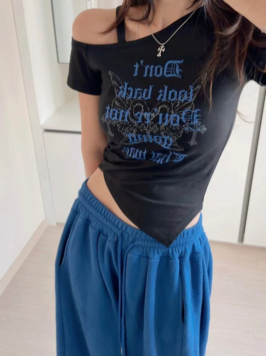 Swan One-Shoulder Tee