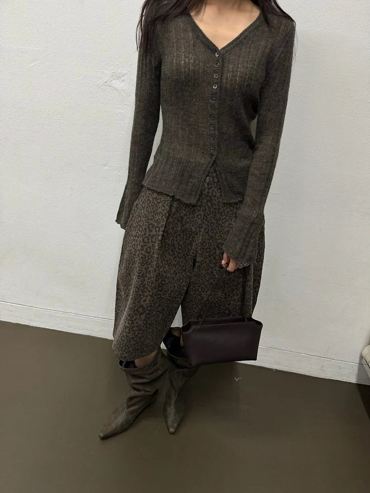 Rib Slim Cardigan