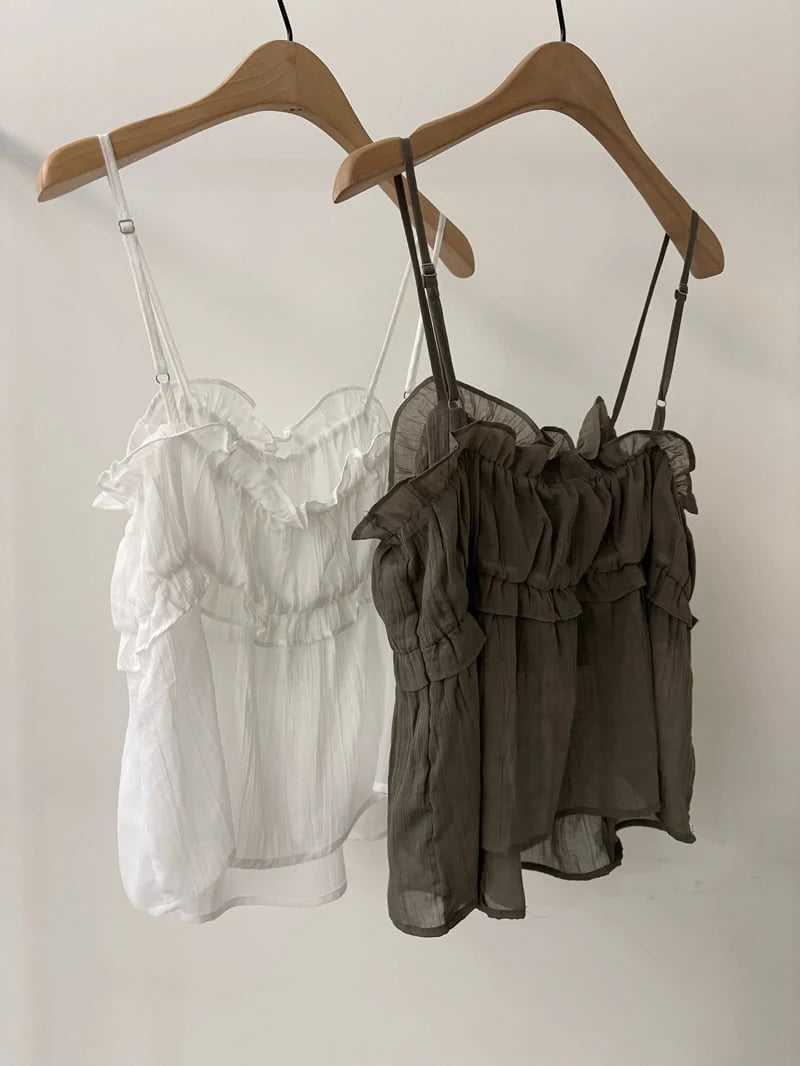 Tir Frill Blouse Women's Top in Tencel Fabric