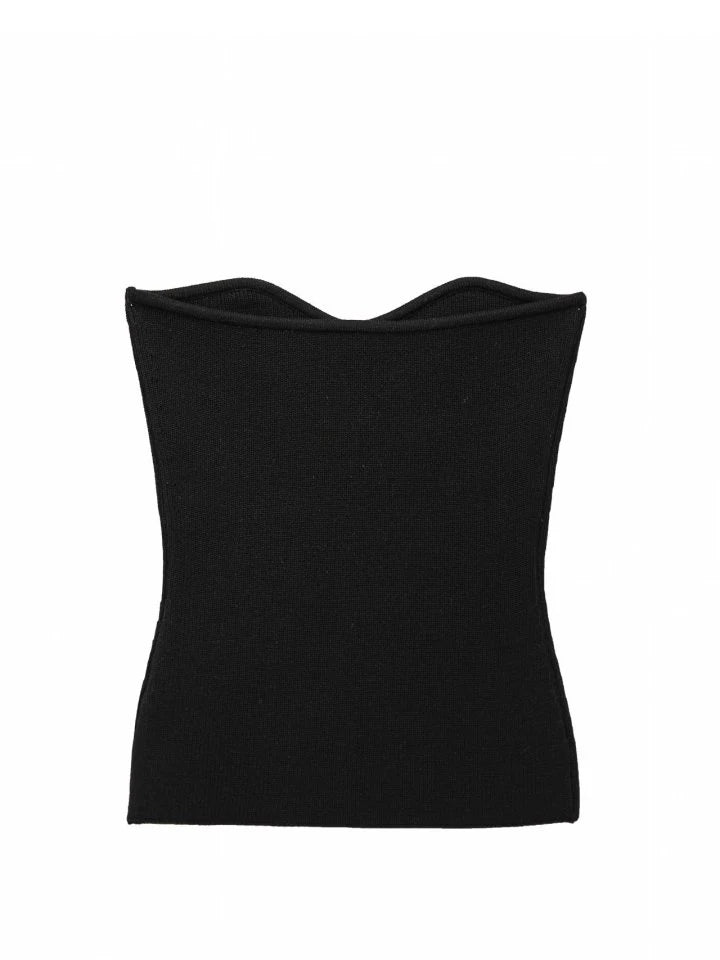 Volume Bust Tube Knit Top