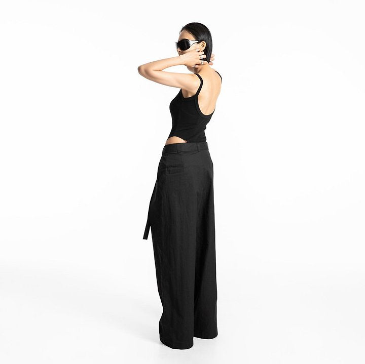 Sleeveless Open-Back Bodysuit