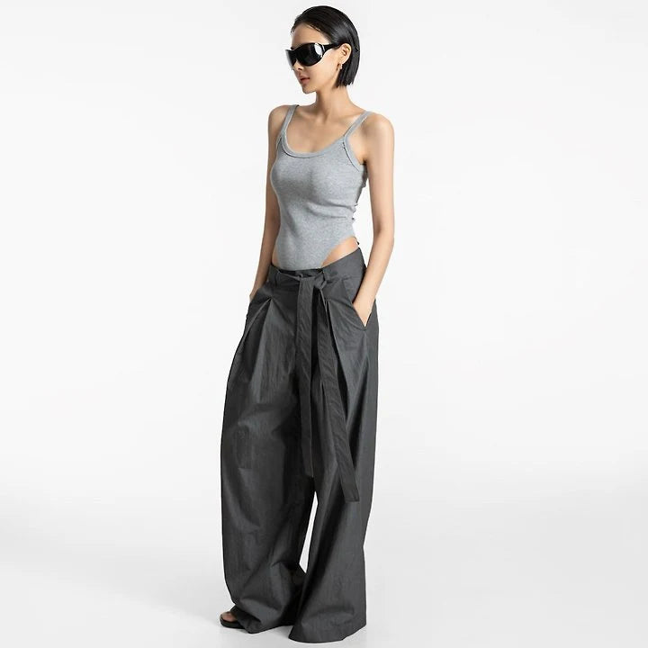 Sleeveless Open-Back Bodysuit
