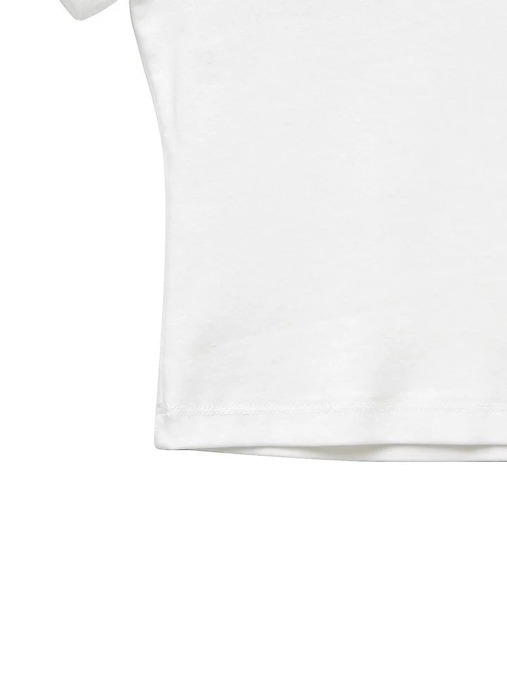 Essential Cropped Tee Women's Summer Short Sleeve Cotton Top