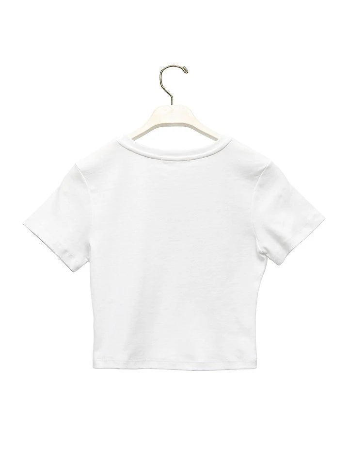 Essential Cropped Tee Women's Summer Short Sleeve Cotton Top