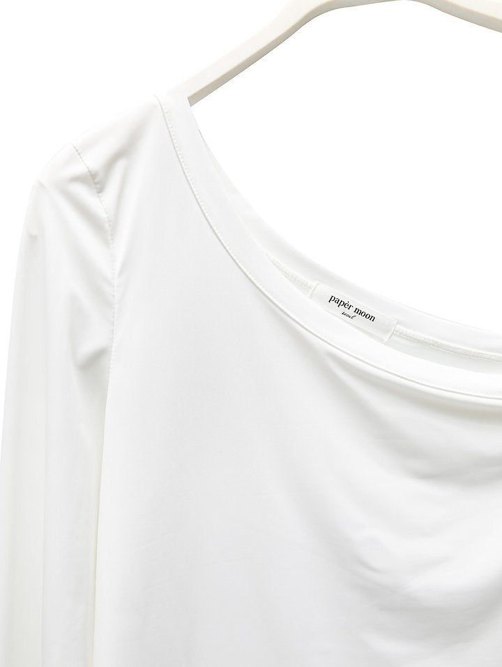 Asymmetric One-Shoulder Long Sleeve Top