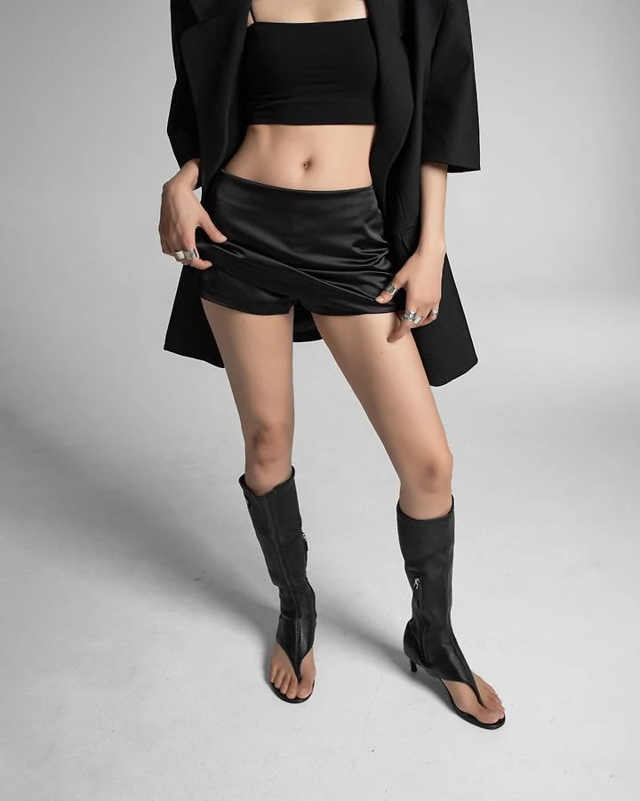 Satin Micro Skort