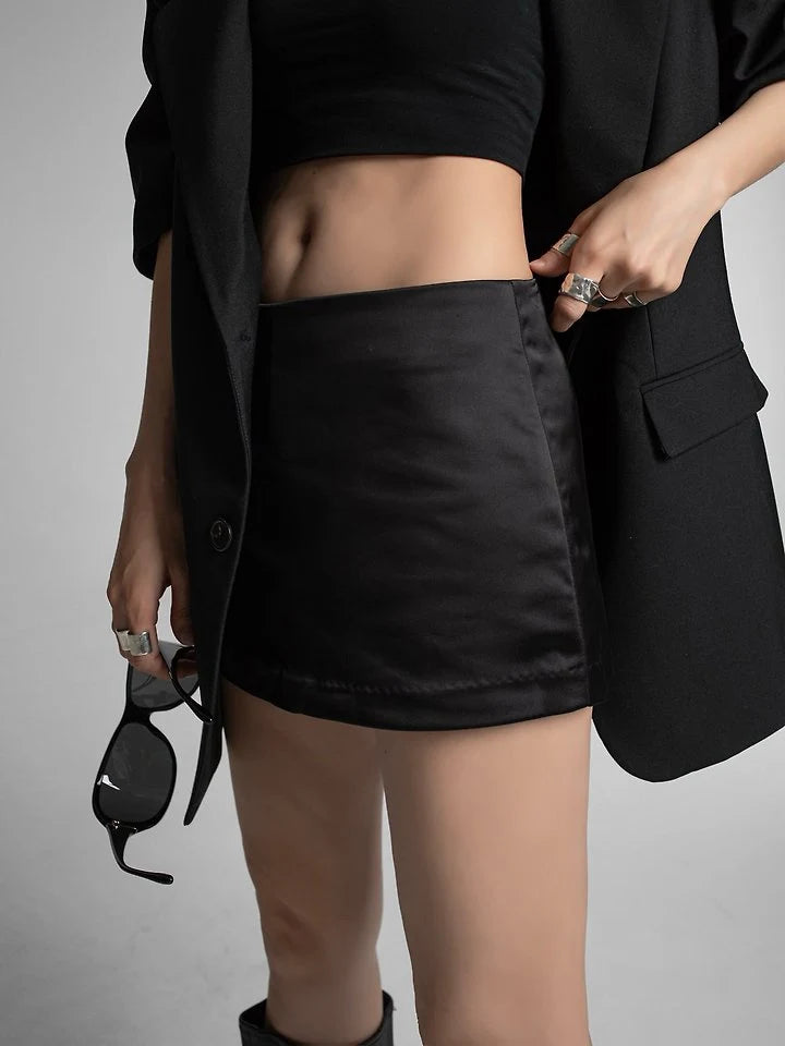 Satin Micro Skort
