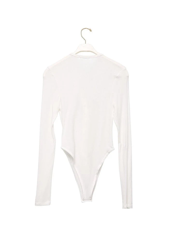 Ring Snap Button Detail Bodysuit
