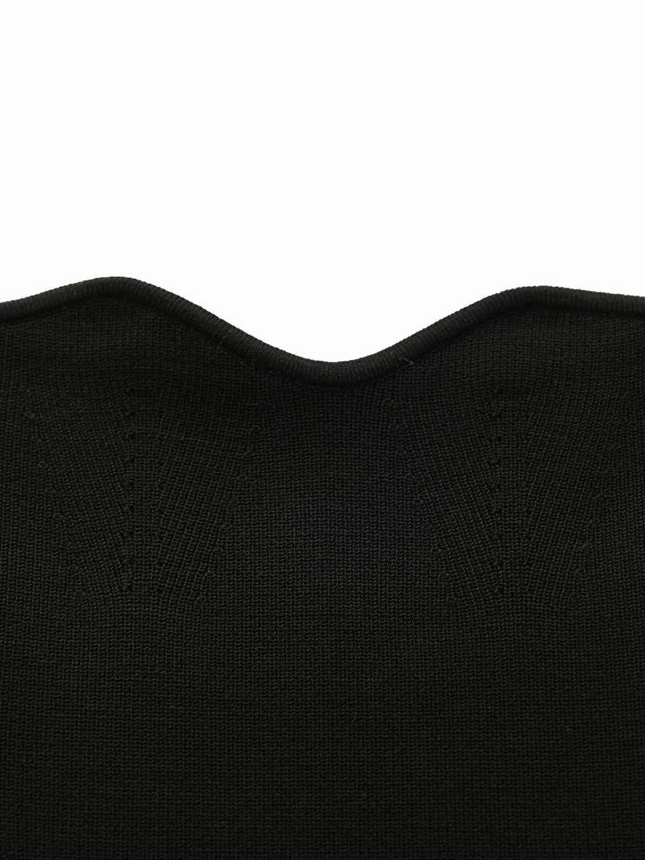 Volume Bust Tube Knit Top