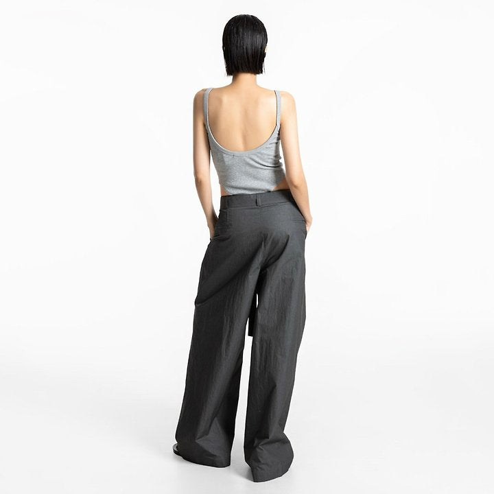 Sleeveless Open-Back Bodysuit