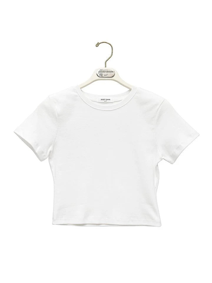 Essential Cropped Tee Women's Summer Short Sleeve Cotton Top