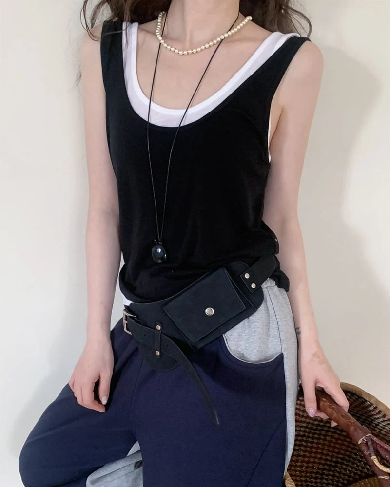 Color Sleeveless Top