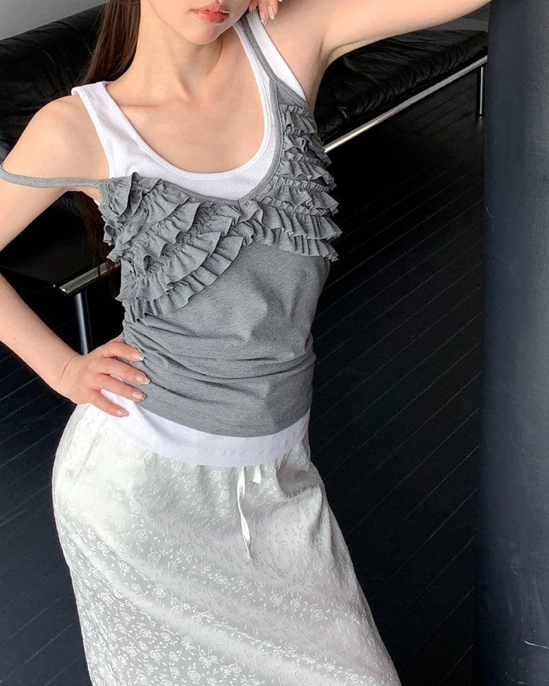 CC Frill Sleeveless Top