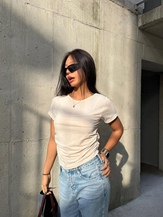 Fold Shirring Tee