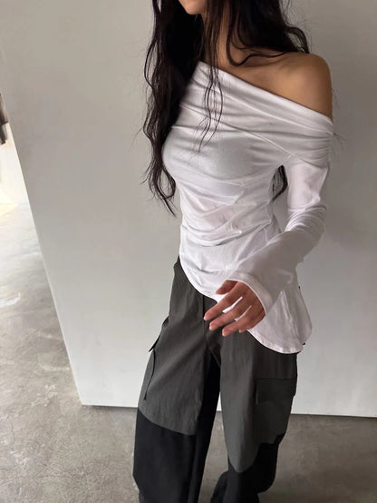 Flow Off Shoulder Unblanace Tee