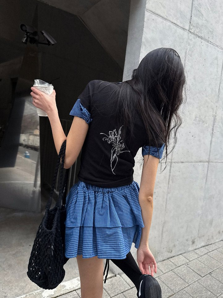 Flower Embroidery Tee